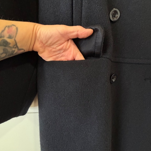 Vintage Gallery by Fennelli navy double breasted pea coat wool blend - Picture 8 of 17